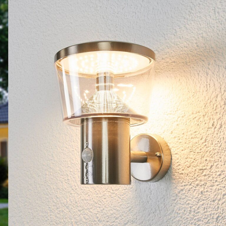 Lindby Aplique LED para exterior Antje de Lindby, detector de movimiento, IP44