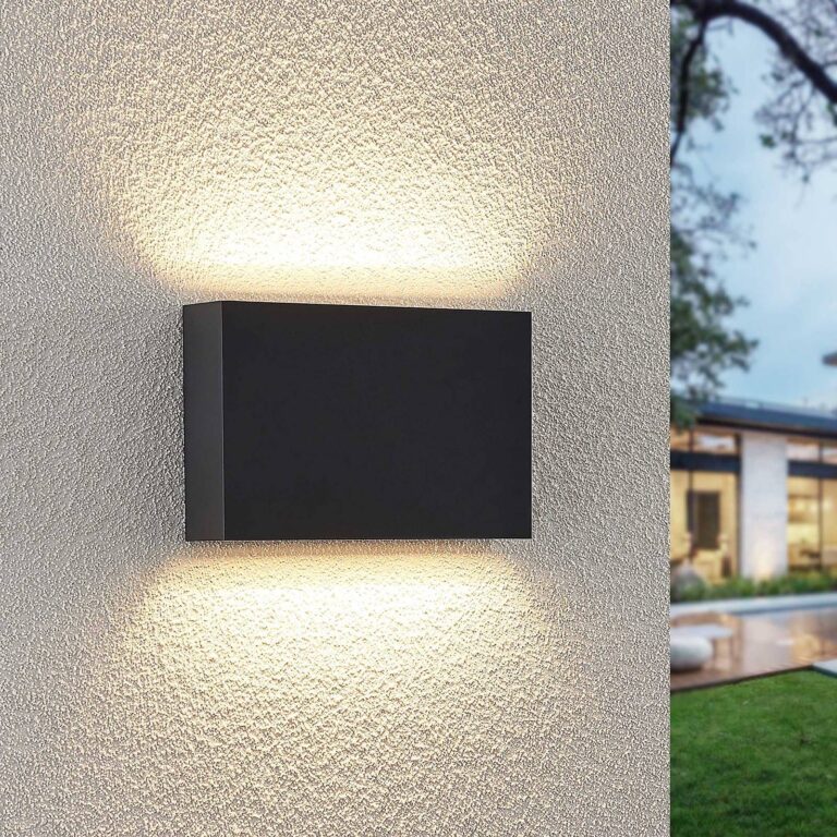 Lindby Aplique LED para exterior Jarte de Lindby, juego de 3, arriba/abajo, IP65