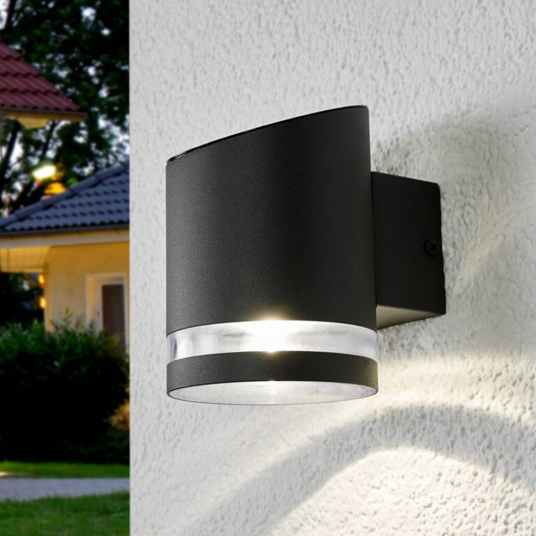 Lindby Aplique LED para exterior Melinda, 9 cm, acero inoxidable