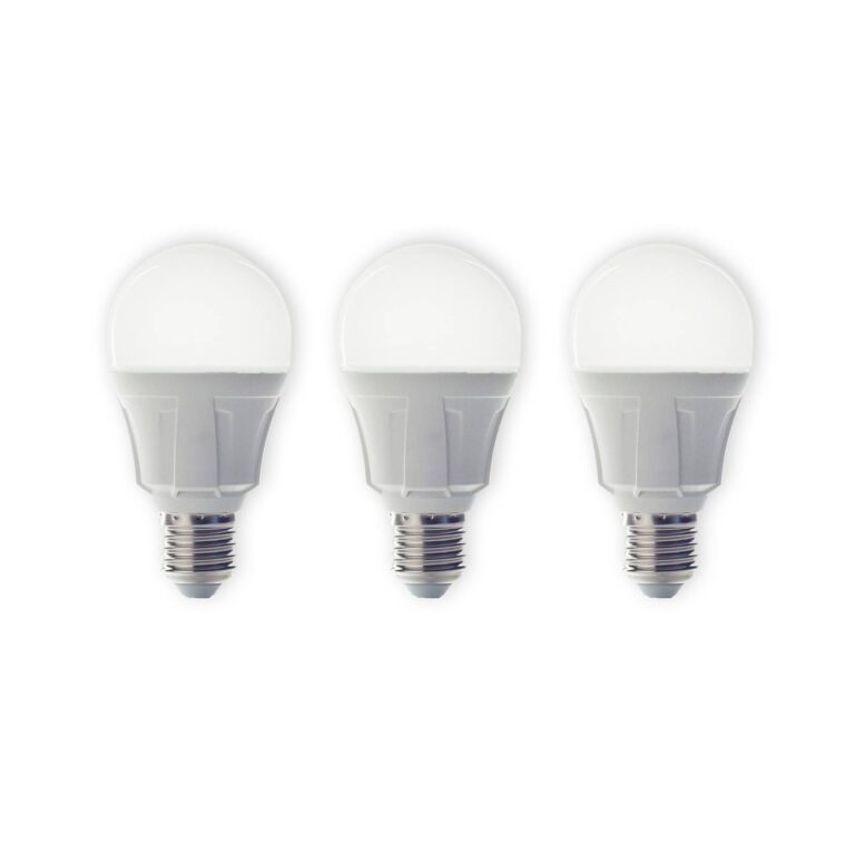 Lindby Bombilla LED Lindby, juego de 3, E27, 8,5 W, mate, 3.000 K