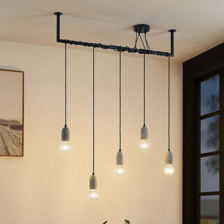 Lindby Doravio colgante con casquillos de hormigón