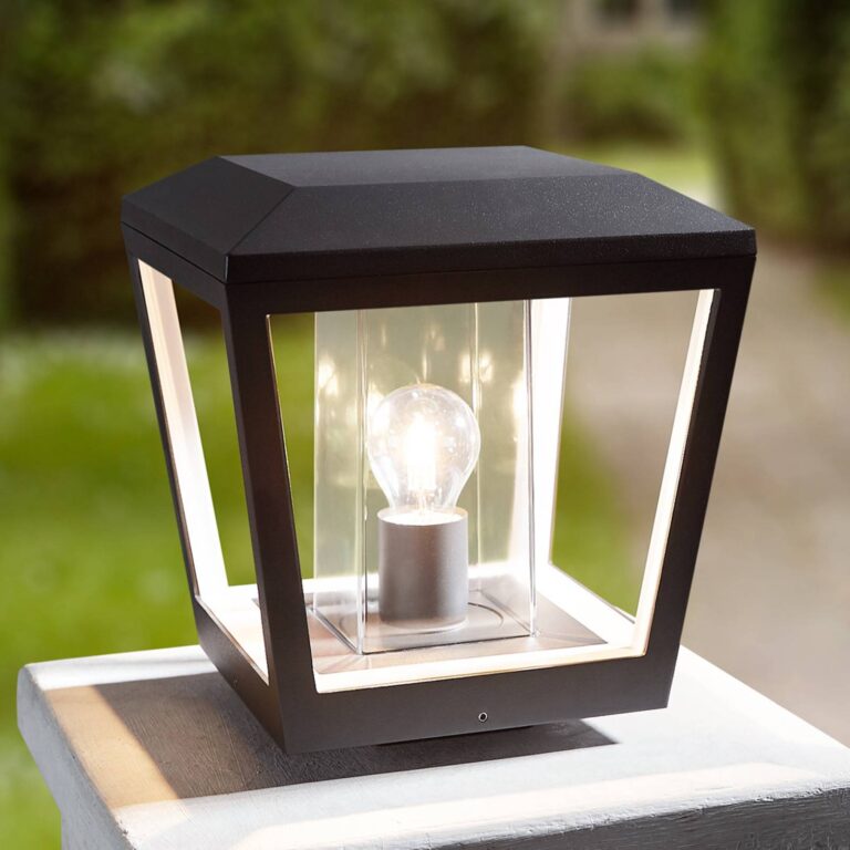 Lucande Baliza Dunia, antracita, metal, 24 cm, IP54