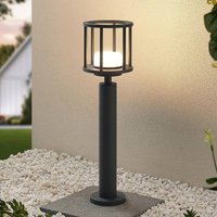 Lucande Bolardo luminoso Berenike, 60 cm, gris oscuro, metal, GX53