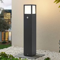 Lucande, bolardo luminoso LED Dewari, detector de movimiento, 65 cm, IP54