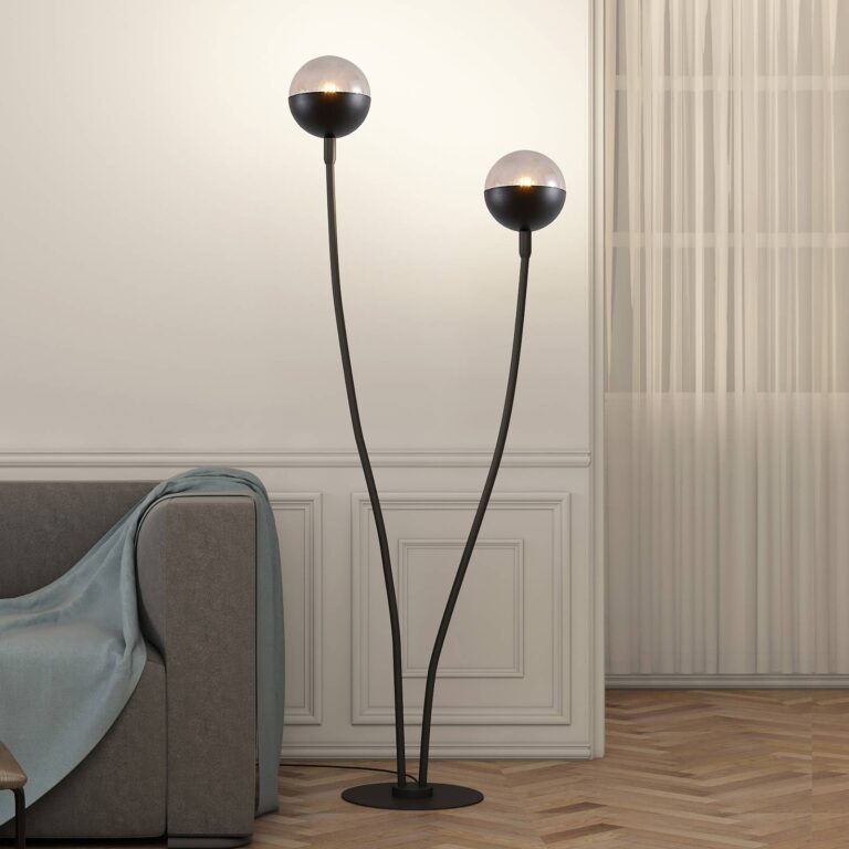 Lucande Dustian lámpara de pie, 2 luce