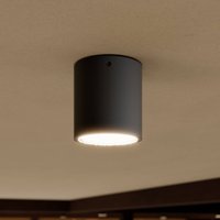 Lucande plafón LED Meret, redondo, antracita, meta