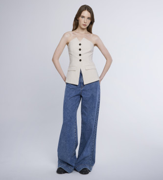 Marella para mujer. 2423166012200 Top Sestri blanco (38), Casual, Fiesta, Poliéster