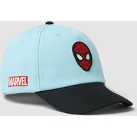 Marvel Sombrero Multicolor De Algodón Puro Para Niños Con Spiderman, Niño, Negro/Azul Claro, Talla: 52