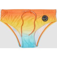 Maui Slip De Baño Elástico Naranja Y Azul Para Niño, Niño, Naranja/Azul Cielo, Talla: 5-6