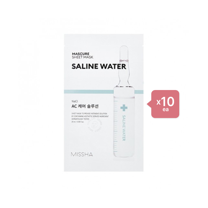 Missha Mascure Solution Sheet Mask - Saline Water - 1pc (10ea) Set