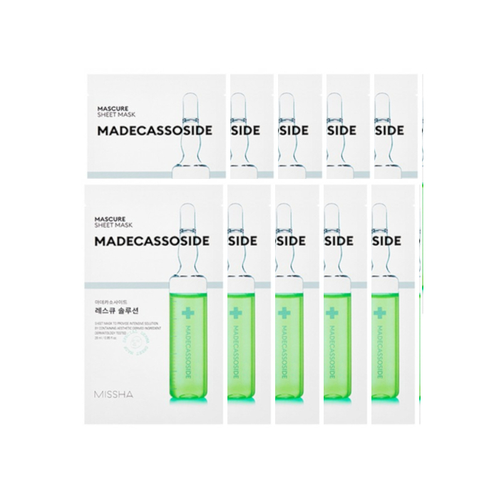 Missha [OFERTA]MISSHA - Mascure Solution Sheet Mask - Madecassoside (10pcs) Set