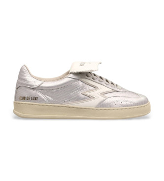 Moa Concept para mujer. MG650 Zapatillas de Piel Club plateado (38), Plata, Plano, Cordones, Casua
