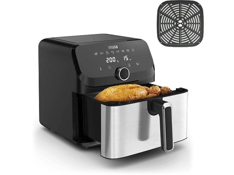 Moulinex Freidora de aire - Moulinex Easy Fry Mega EZ855D, 2020 W, 200º C, 8 Programas, 7.5l, Temporizador, Inox