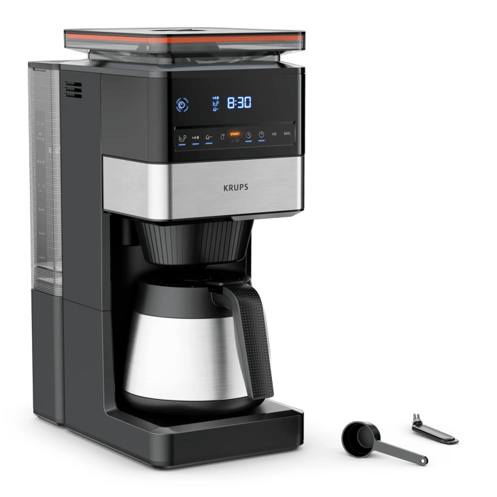 Moulinex Grind Aroma XL, Cafetera de Filtro, Molinillo Cónico Desmontable, Jarra Térmica