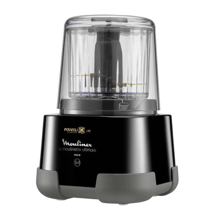 Moulinex Moulinette Ultimate 1-2-3, Picadora, 1000 W, Tecnología Powelix Life, Negra