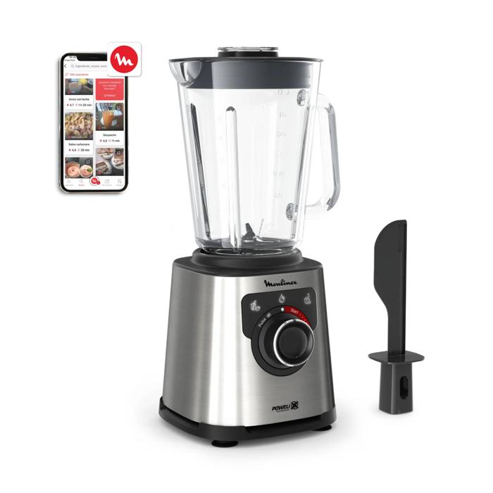 Moulinex Perfectmix+, Batidora de Vaso, 1200W, Cristal , Inox