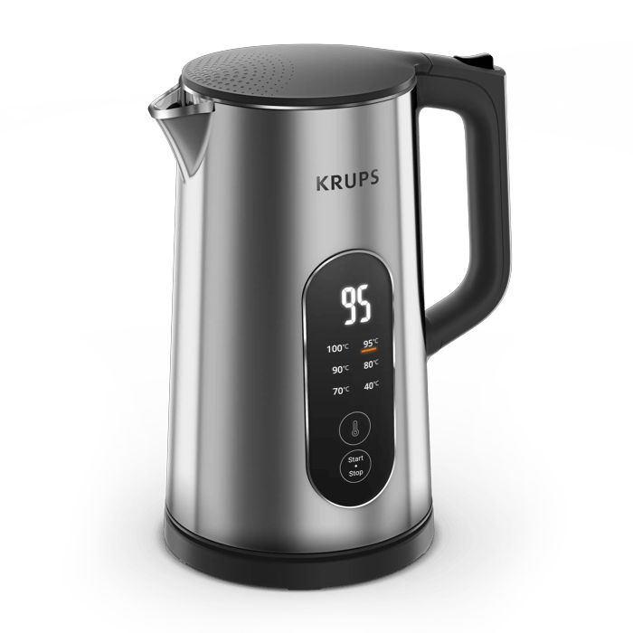 Moulinex Selection, Hervidor de Agua Eléctrico, 1,7 L, 6 Temperaturas, Termoaislamiento, Color Meta