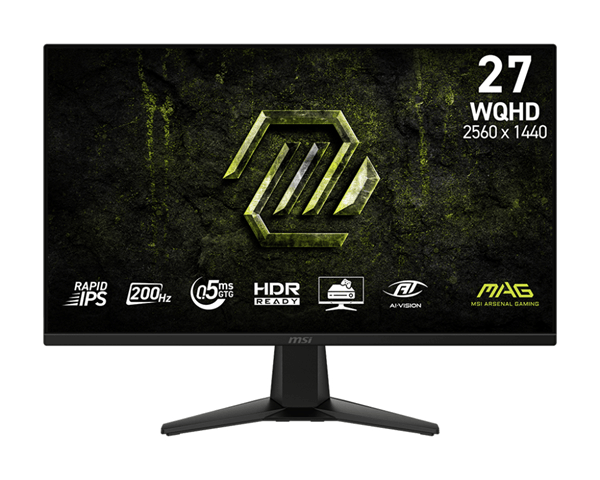 Msi Monitor Mag 275Qf E20. 27" Rapid Ips Flat. 2560X1440 . 200Hz. Negro