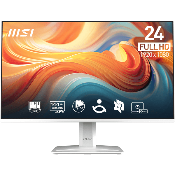 Msi MONITOR MSI Pro MP243W E14 23.8" IPS 1920 x 1080 , 1MS, 144HZ, Altavoces, BLANCO