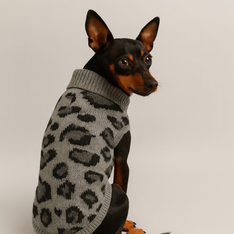 Nayeco Abrigo Leopard Jacquard Gris para perro