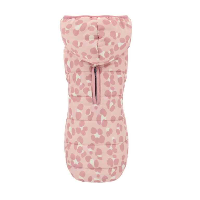 Nayeco Leopardo Chaqueta con Capucha Rosa para perro