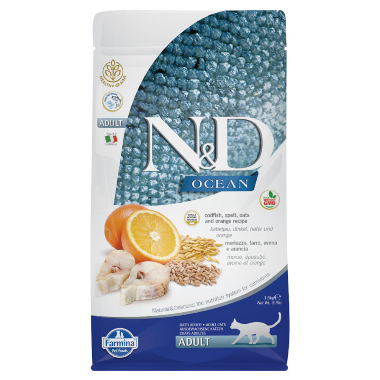N&D Ocean Farmina N&D Ocean Adult bacalao y naranja para gatos - 1,5 kg