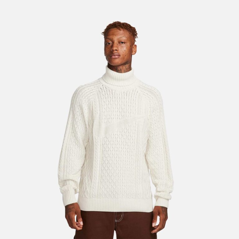 Nike Life Cable Knit Turtleneck Sweater