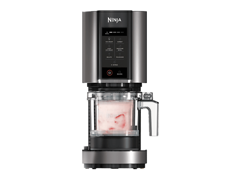 Ninja Heladera - Ninja CREAMi NC302EU, 7 programas, 800 W, 2 tarrinas 473 ml, Negro y plateado