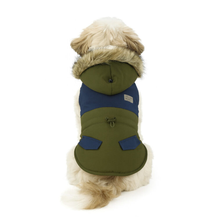 Outech Abrigo Impermeable Verde con Bolsillo para perro