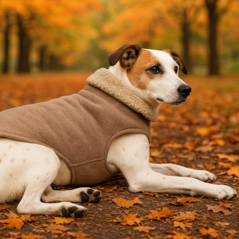 Outech Abrigo Marrón Borreguillo para perro