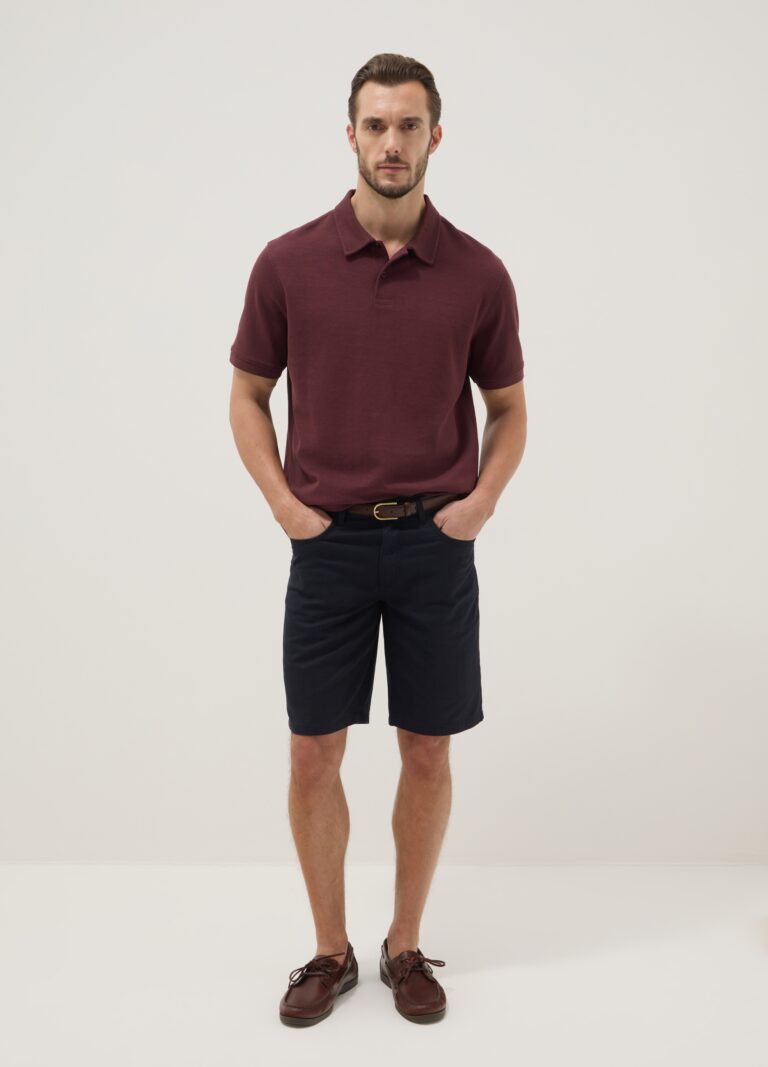 Ovs Bermuda Azul De Algodón Puro, Corte Regular, Hombre, Azul marino, Talla: 58