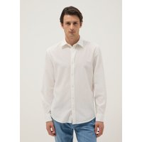 Ovs Camisa Blanca En Mezcla De Lino Y Algodón Regular Fit, Hombre, Blanco óptico, Talla: