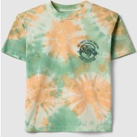Ovs KIDS, Camiseta De Algodón Puro Multicolor Tie-dye Para Niños, Ajuste Regular, Niño, Orange/Green, Talla: 3-4