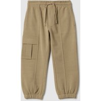 Ovs KIDS, Pantalones Jogger Para Niño En Mezcla De Algodón Beige, Ajuste Regular Con Elástico, Niño, Beige Claro, Talla: 5-6