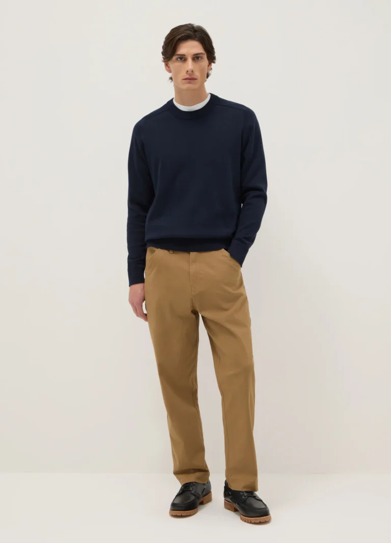 Ovs Pantalones Chino Marrones Slim Fit De Algodón Elástico, Hombre, Marrón claro, Talla: 50