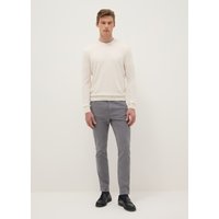 Ovs Pantalones Grises Ajustados De Algodón Elástico, Hombre, Gris claro, Talla: 52