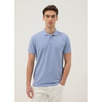 Ovs Polo Azul Claro De Manga Corta En Puro Algodón, Hombre, Azul Cielo, Talla: