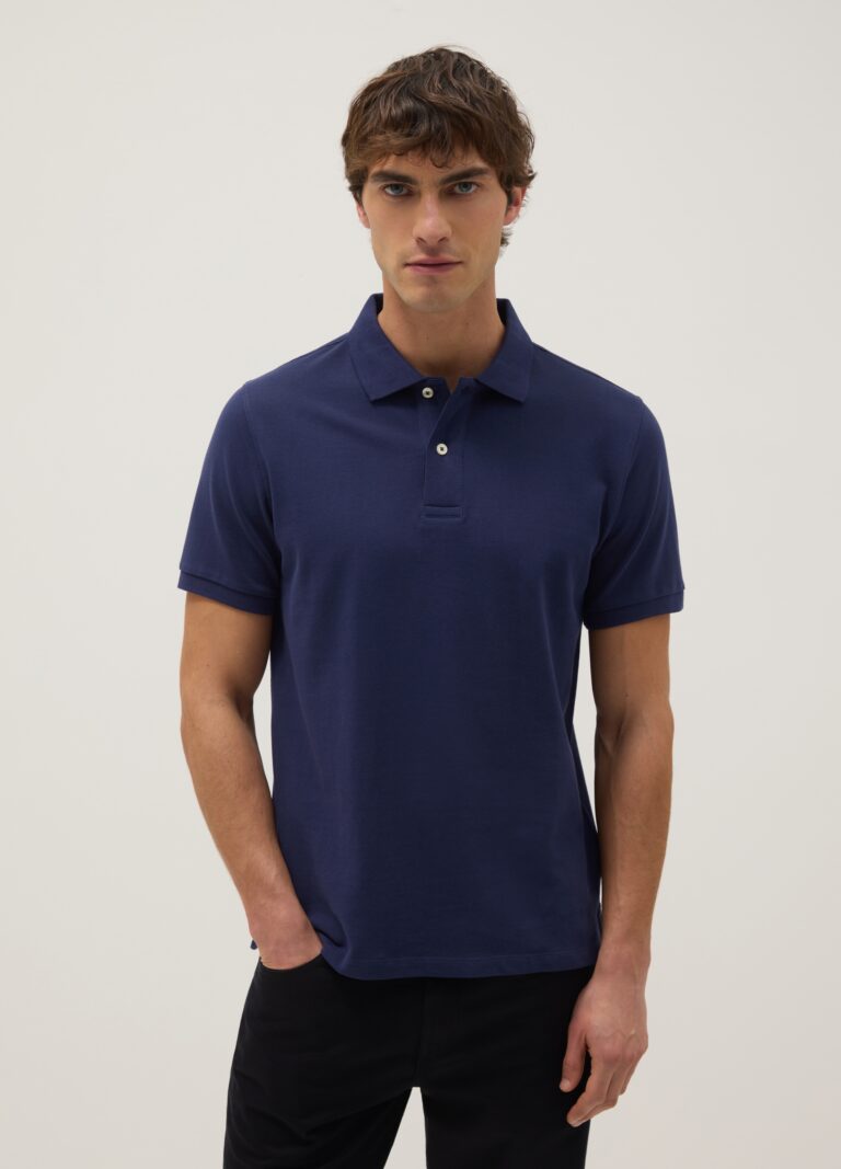 Ovs Polo Azul De Puro Algodón Ajuste Regular, Hombre, Azul oscuro, Talla: