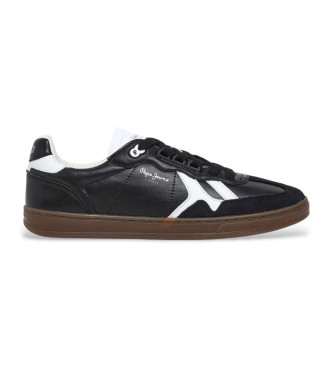 Pepe Jeans para hombre. Zapatillas de piel Ball Class negro (44), Plano, Cordones, Casua