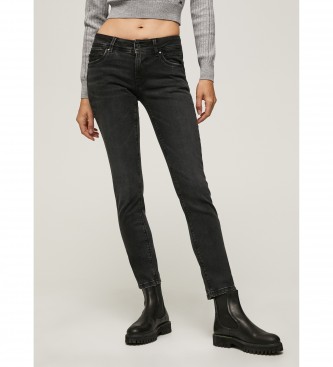 Pepe Jeans para mujer. Jeans New Brooke Negro (29/32), Casual, Algodón Orgánico, Sostenible
