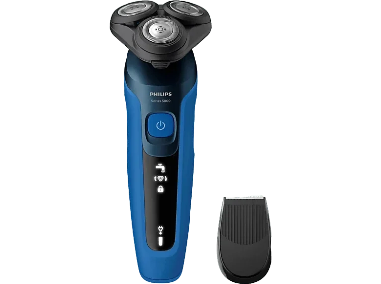 Philips Afeitadora - Philips S5000 S5466/17, eléctrica, Seco y Mojado, Sensor barba, Soporte de carga, Cortapatilla