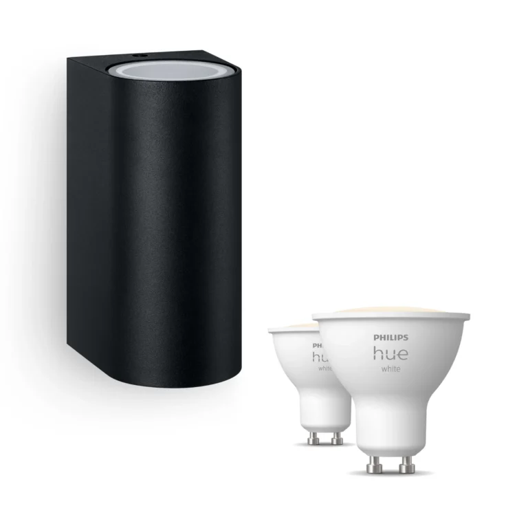 Philips Hue Philips Pack: Aplique Philips Nightingale (negro) + Bombilla Hue Gu10 Luz Blanca Cálida