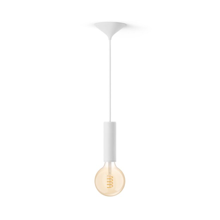 Philips Hue Philips Pack: Cable Blanco Para Bombilla De Filamento (m) + Bombilla De Filamento G125 (globo), Color Blanco Cálido A Frío