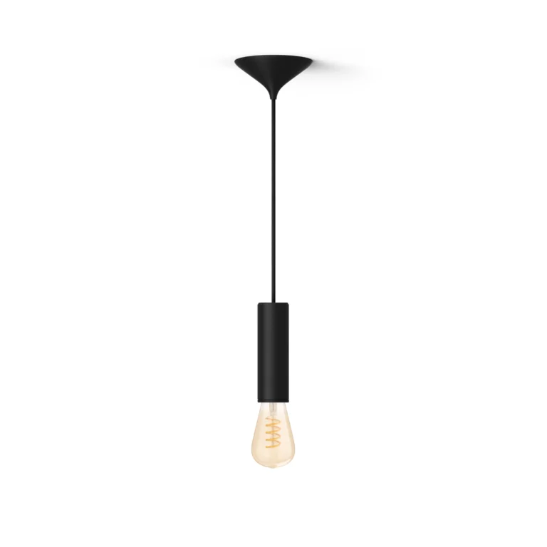 Philips Hue Philips Pack: Cable Negro Para Bombilla De Filamento (m) + Bombilla De Filamento St72, Color Blanco Cálido A Frio