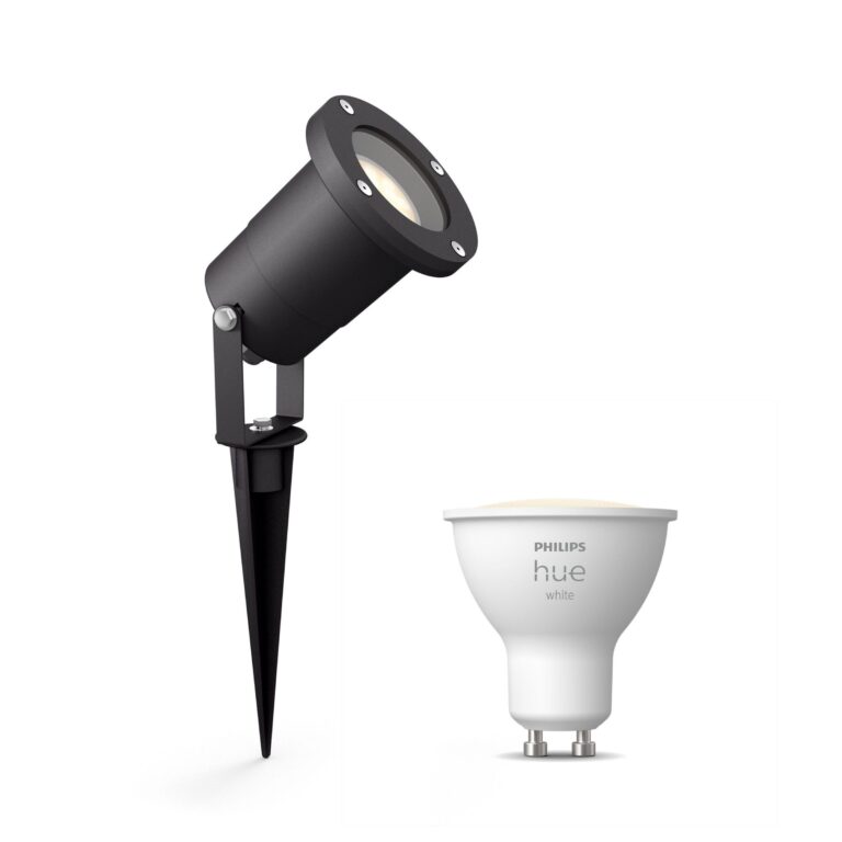 Philips Hue Philips Pack: Foco Philips Puled (negro) + Bombilla Hue Gu10 Luz Blanca Cálida