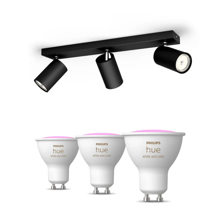 Philips Hue Philips Pack: X2 Focos Philips Kosipo (negro) + 2 Bombillas Hue Gu10 Rgb