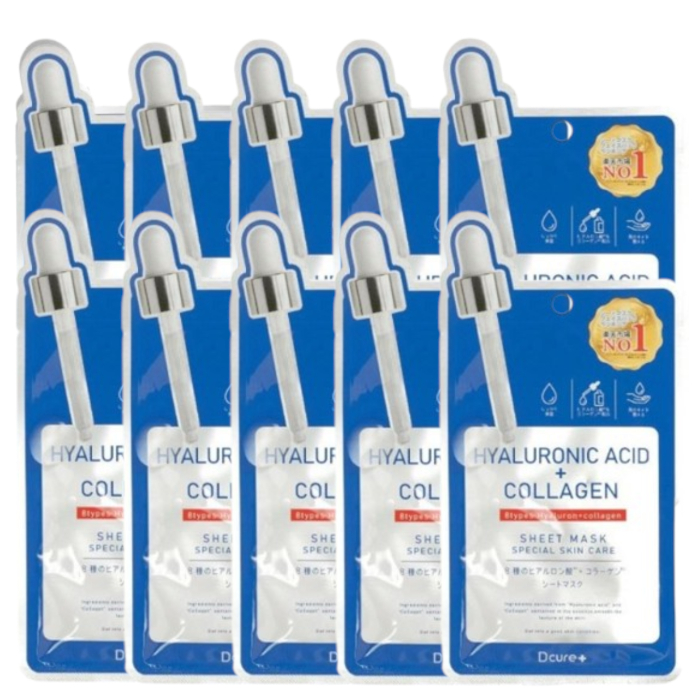 Picomonte Dcure+ Hyaluronic Acid + Collagen Face Mask - 1 pc (10ea)
