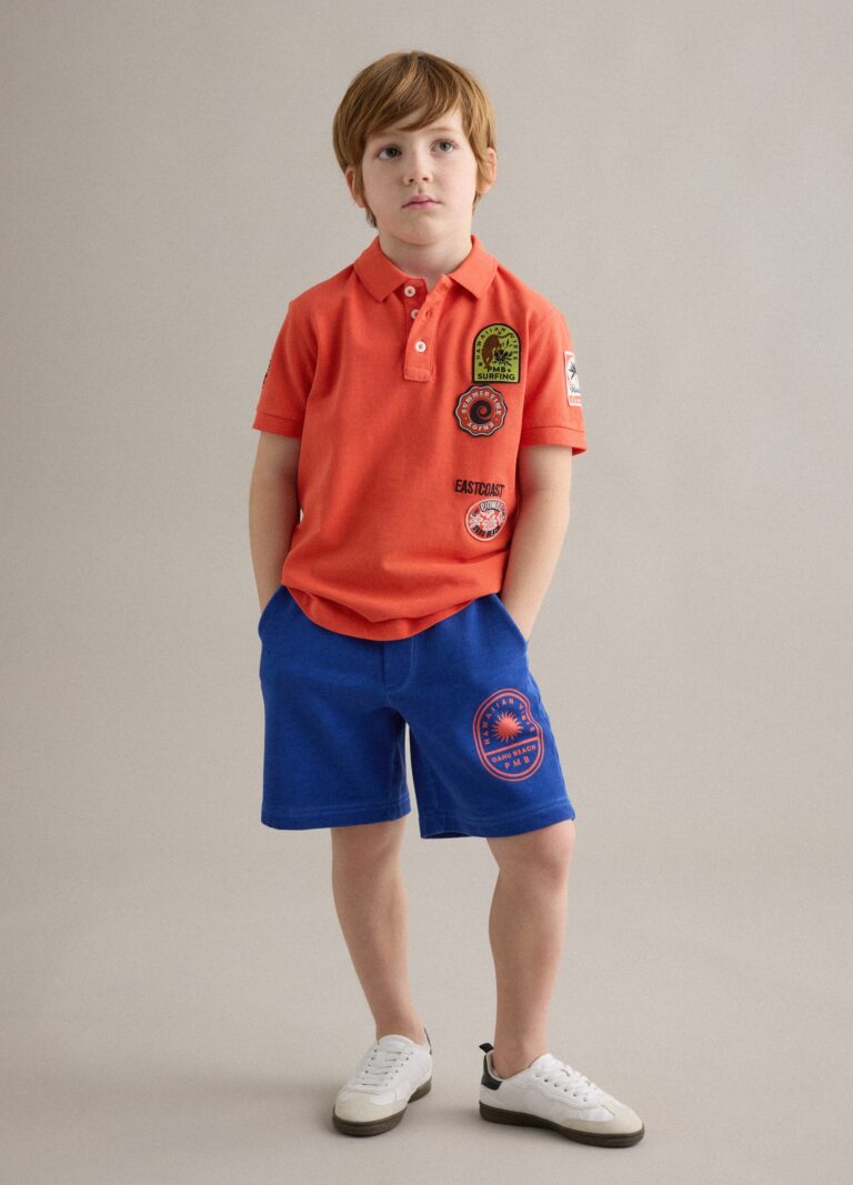 Piombo KIDS Short Cargo Azul De Algodón 100% Para Niño - Fit Baggy, Niño, Blu Bluette, Talla: 12