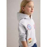 Piombo KIDS, Sudadera Gris De Niño En Mezcla De Algodón Regular Fit Con Parche, Niño, Gris claro, Talla: 6
