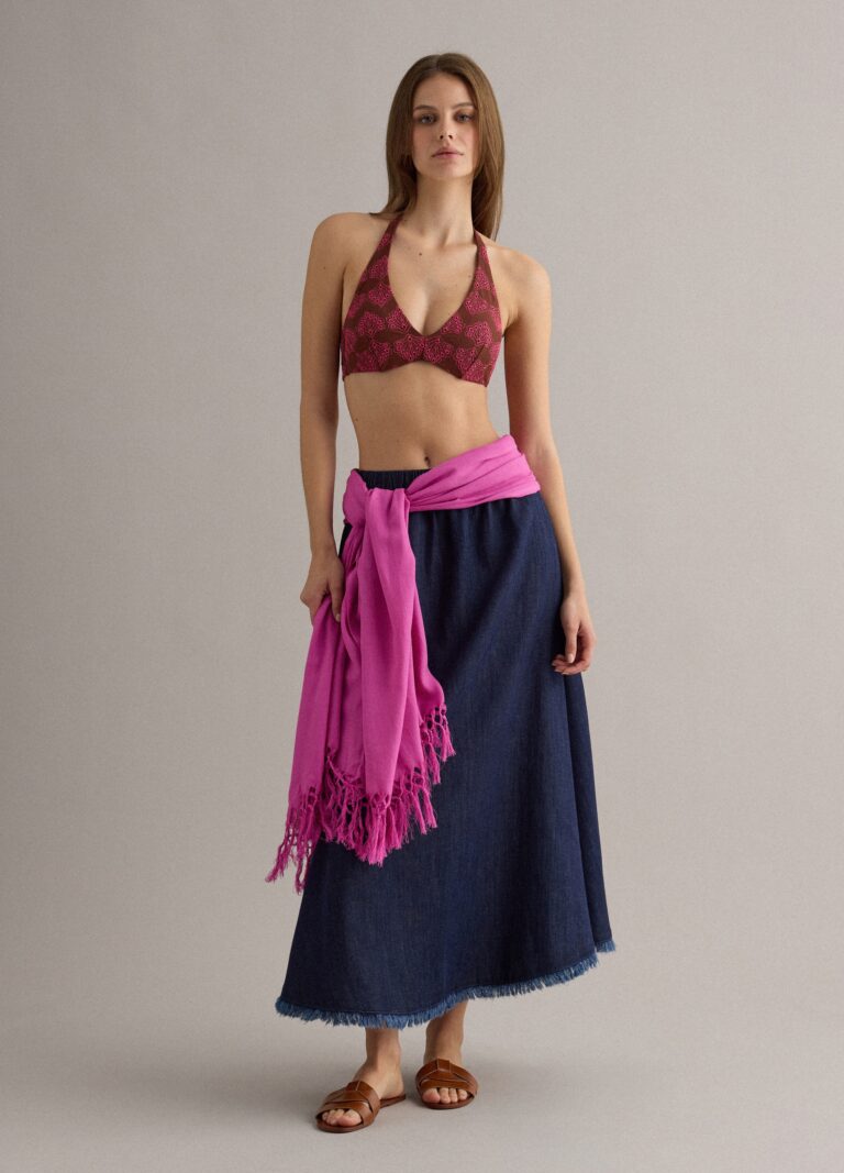 Piombo Top De Bikini Triangular Marrón En Tejido Elástico, Mujer, Marrón, Talla: 2